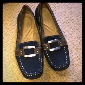 Naturalizer Navy Flats with Buckle